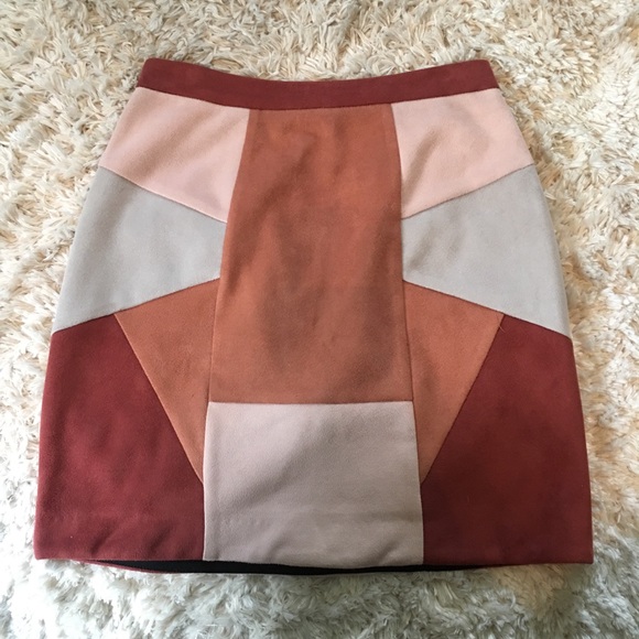 River Island Dresses & Skirts - river island faux suede color block skirt